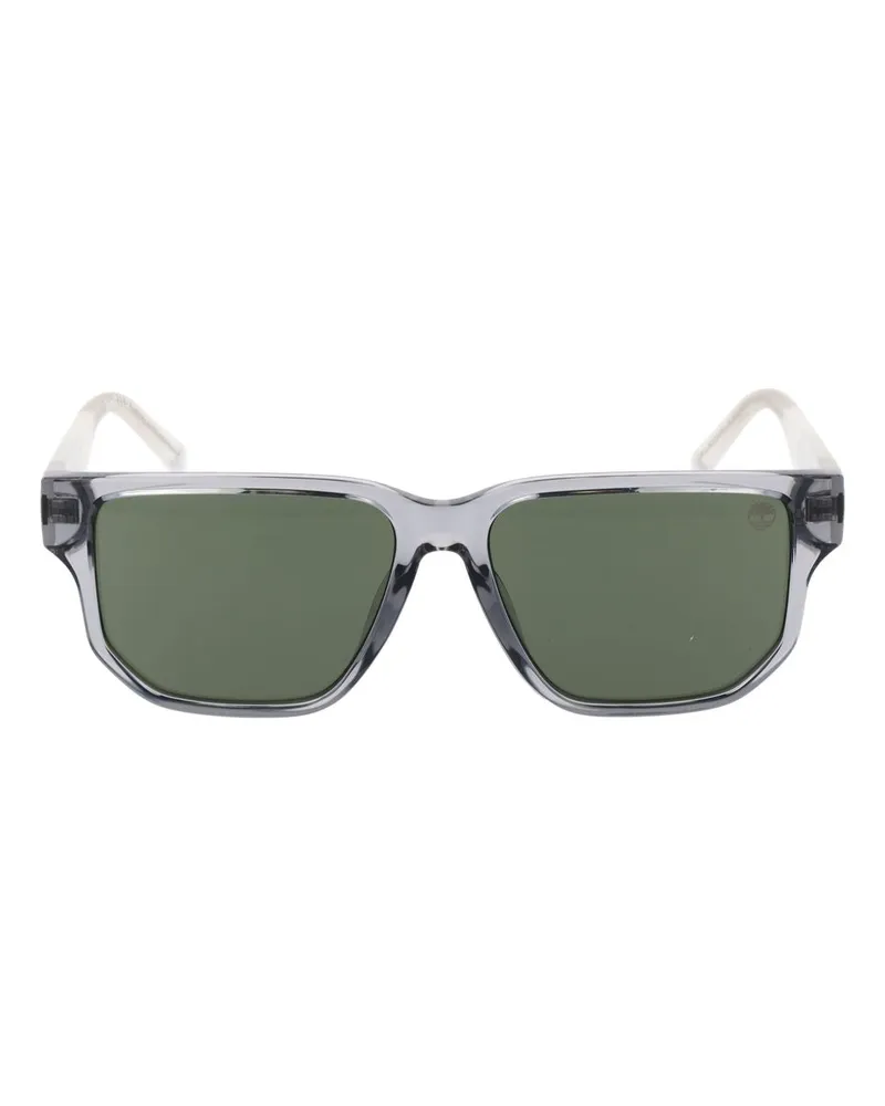 Timberland TI-1062408 Stainless Steel Rectangle Sunglasses — Gray Gray