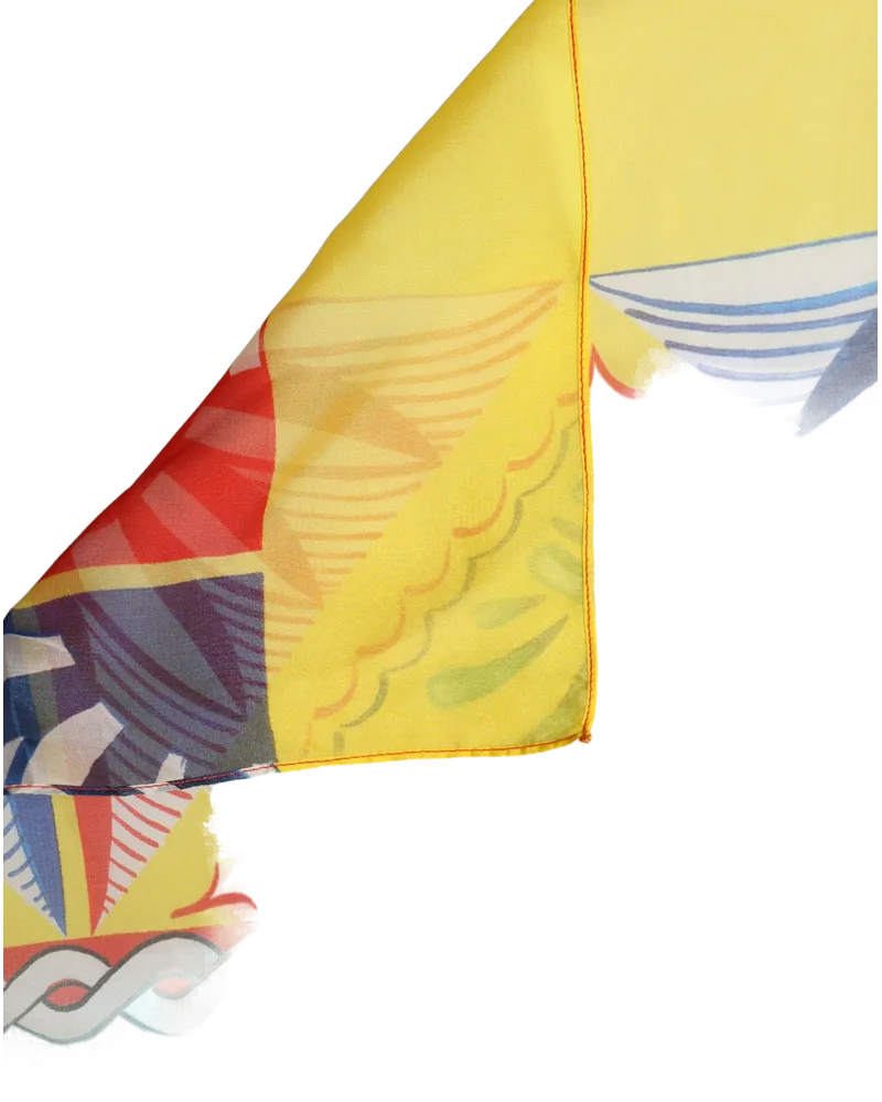 Dolce & Gabbana Silk Printed Foulard Scarf — Multicolor Multicolor