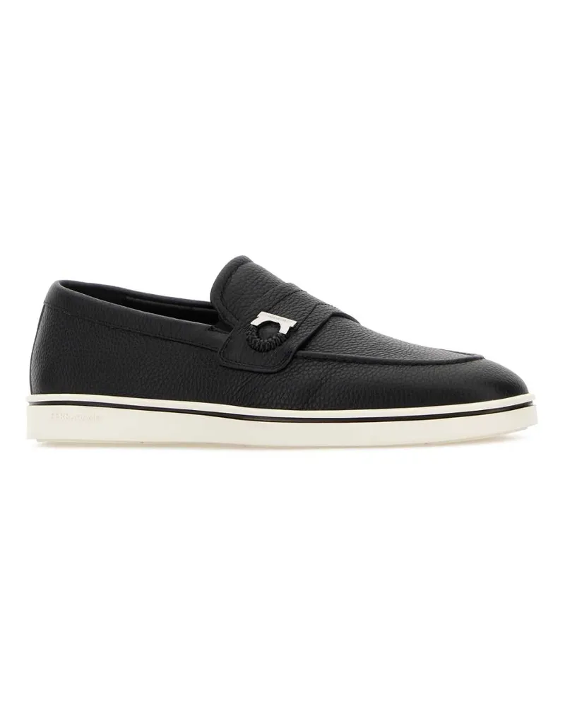 Ferragamo Men's Tancredi Loafer Black Calf Black