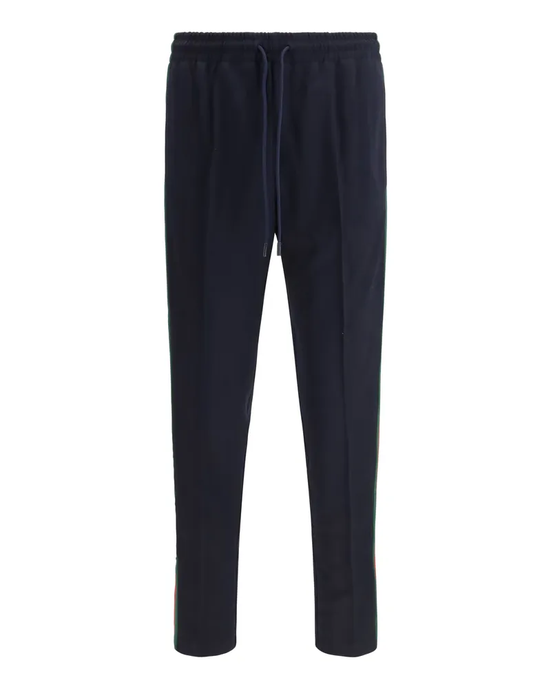 Gucci Technical Jersey with Web Tape Trousers — Black Black