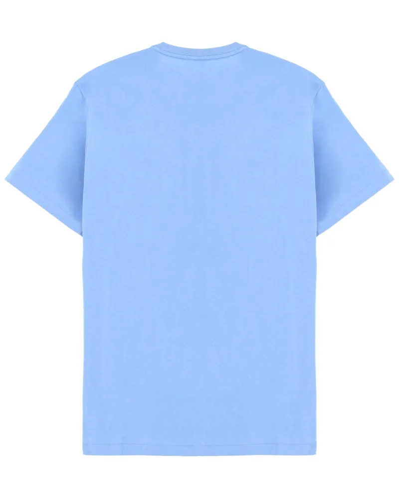 Ralph Lauren Logo-Embroidered Cotton T-Shirt — Blue 
