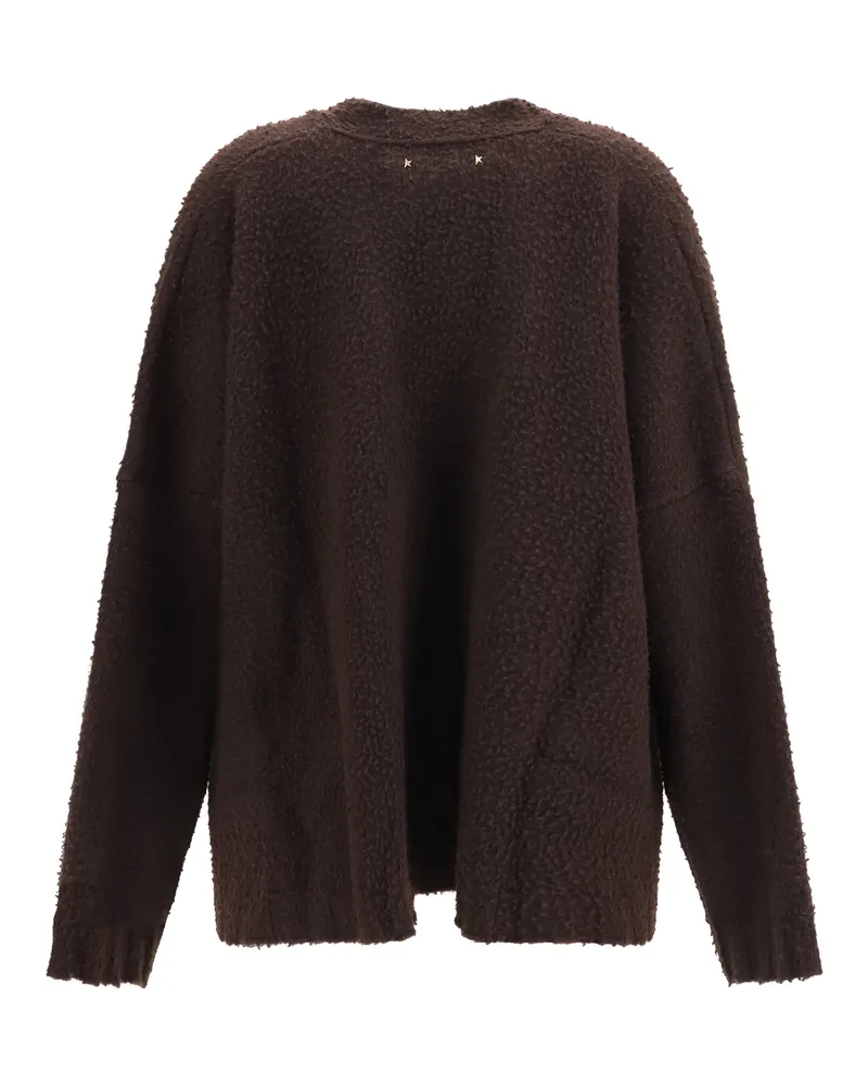 Golden Goose Casentino-Effect Wool Cardigan — Brown Brown