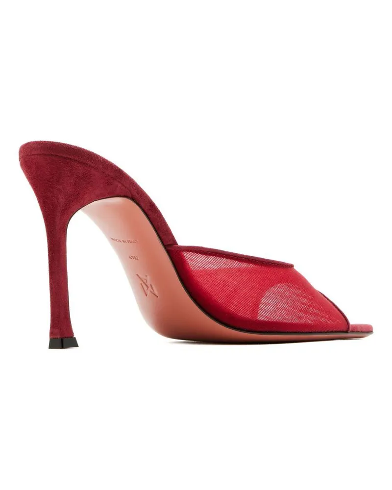 Amina Muaddi Women's Sandals Alexa Mesh Slipper 95 Red 
