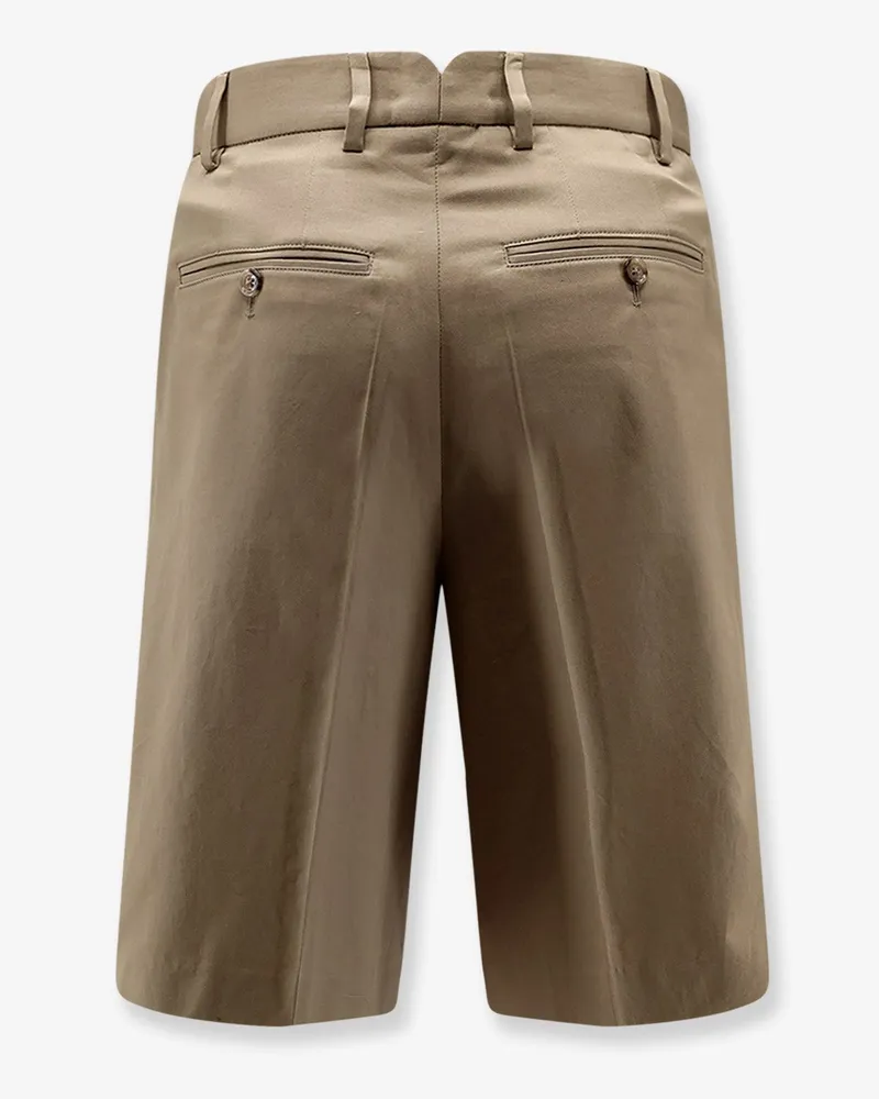 AMI Paris Men's Virgin Wool Shorts Beige Beige