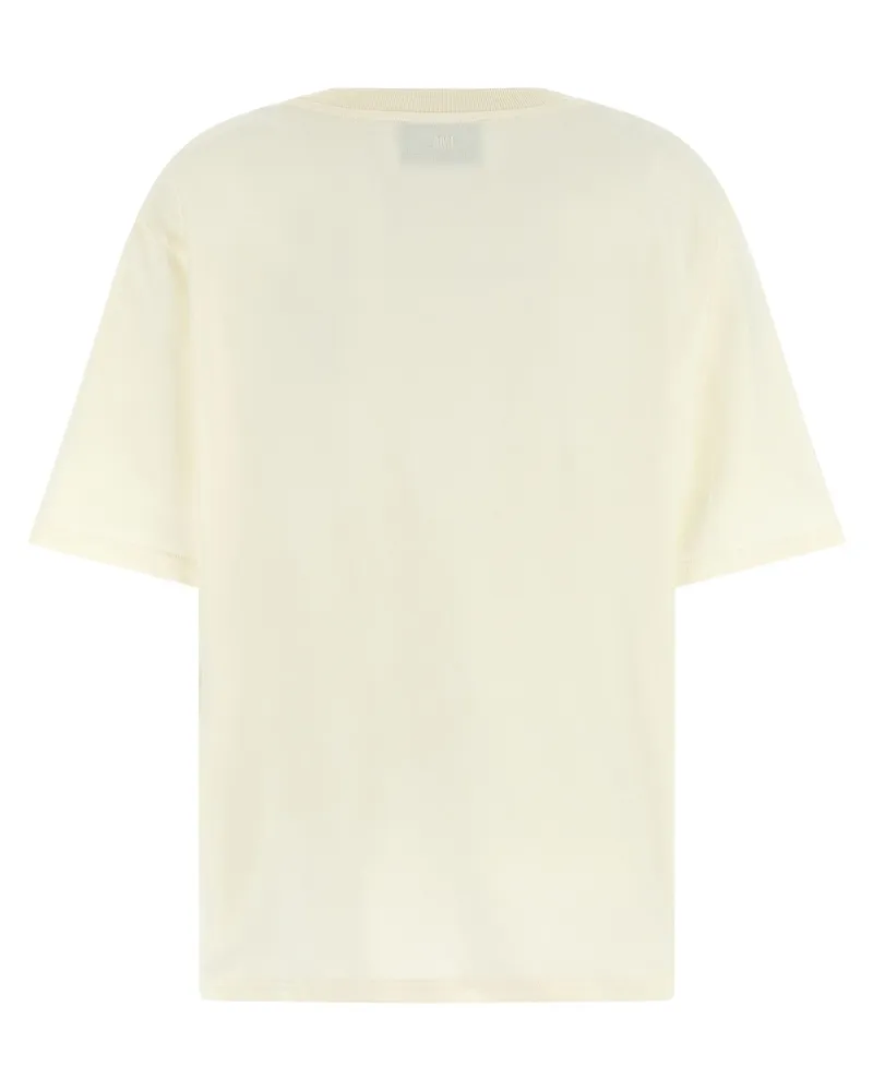 AMI Paris Women's White Cotton T-Shirt White