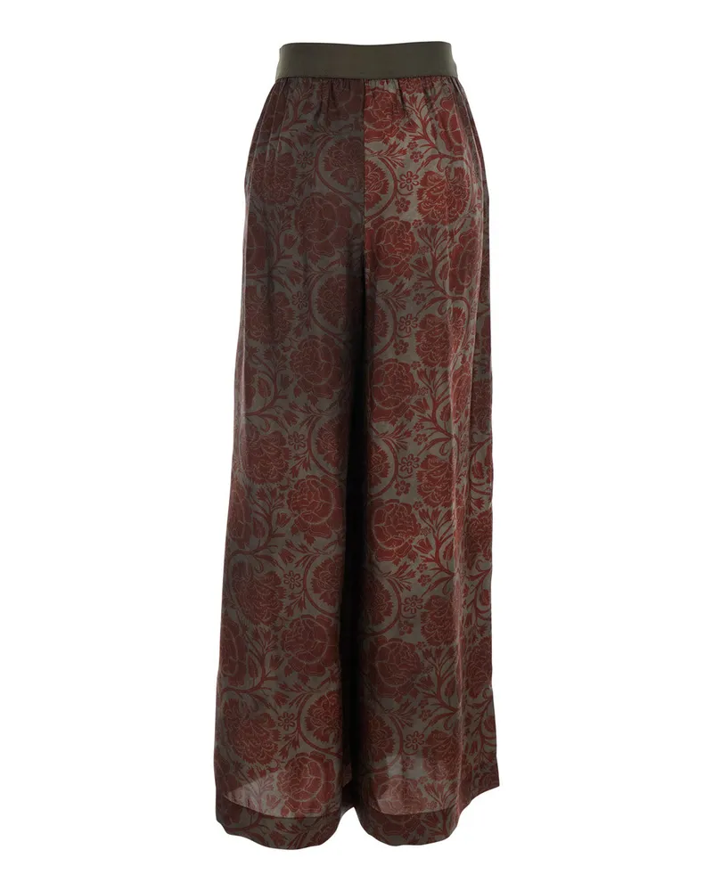Uma Wang Women's Pants Pansy Red Cupro-Blend Viscose Trousers Red