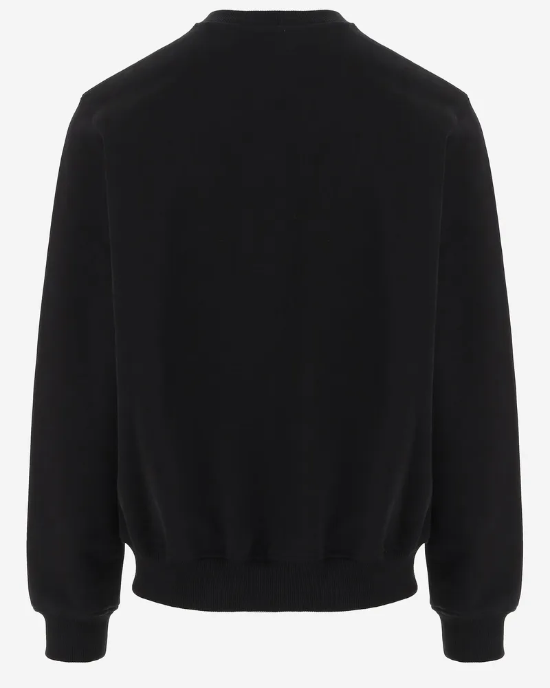 Casablanca Paris Men Cotton Sweatshirt Black Organic Sweatshirts Sweater Black