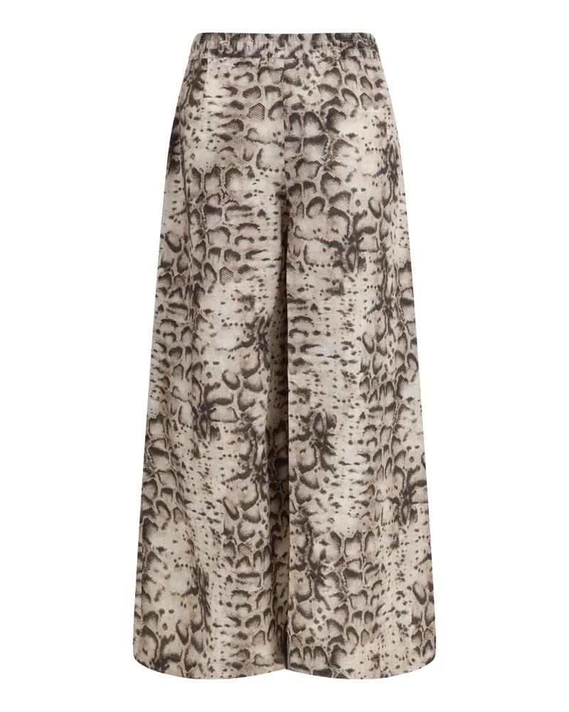 Pinko Women's Gussola Pants Beige-Nero Cotton Beige/nero Trousers Beige