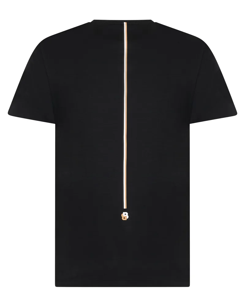 HUGO BOSS Men's T-Shirt Short Sleeve Black Polyester T-Shirts And Polos Black