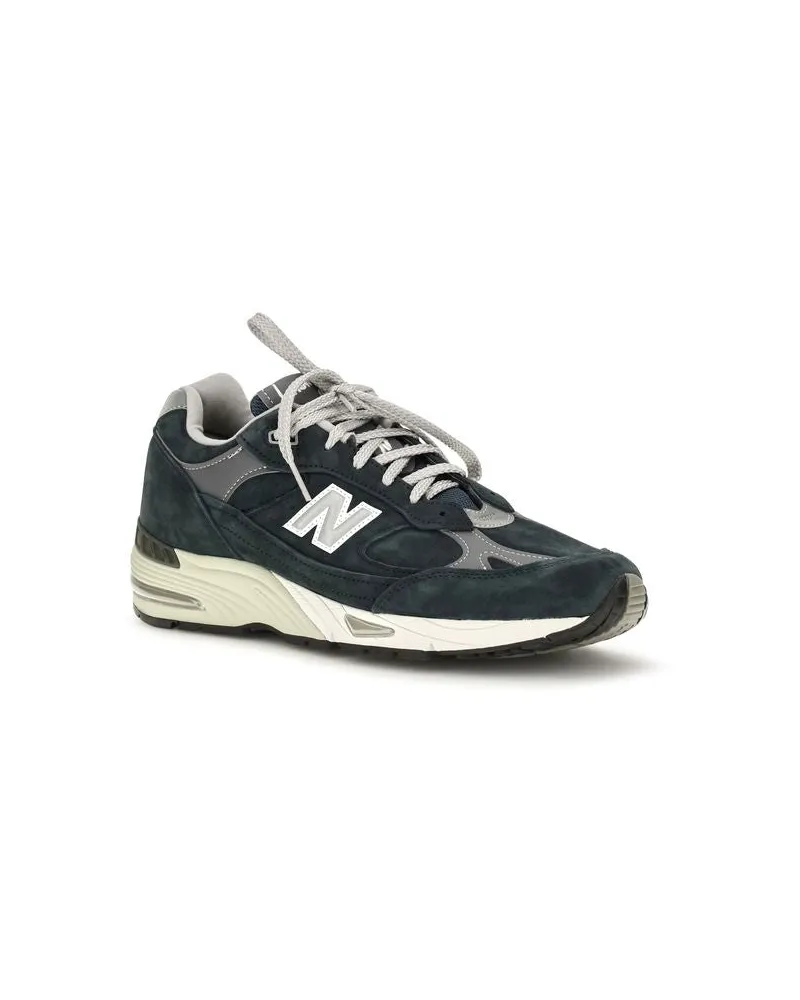 New Balance Suede and Nylon Sneaker — Navy Navy