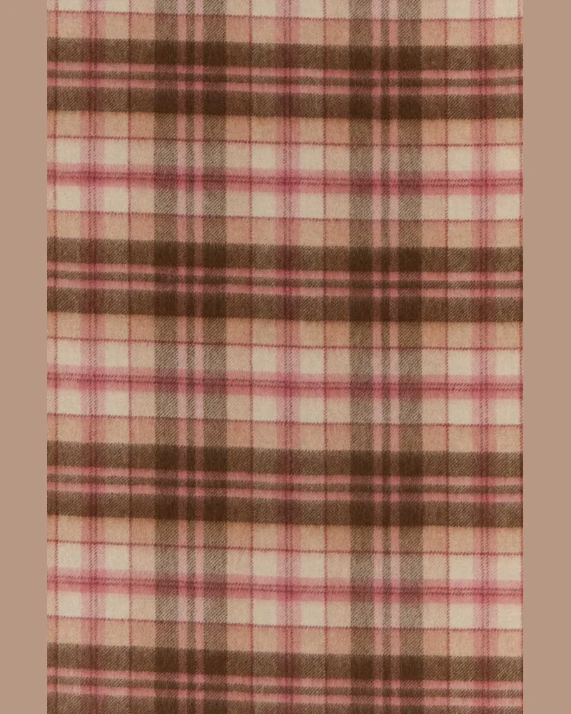 Chloé Cashmere Plaid Scarf — Pink Pink