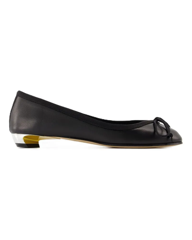 Alexander McQueen Women's Armadillo Ballerinas -  Leather Black Calfskin Shoes Flat-Shoes Black