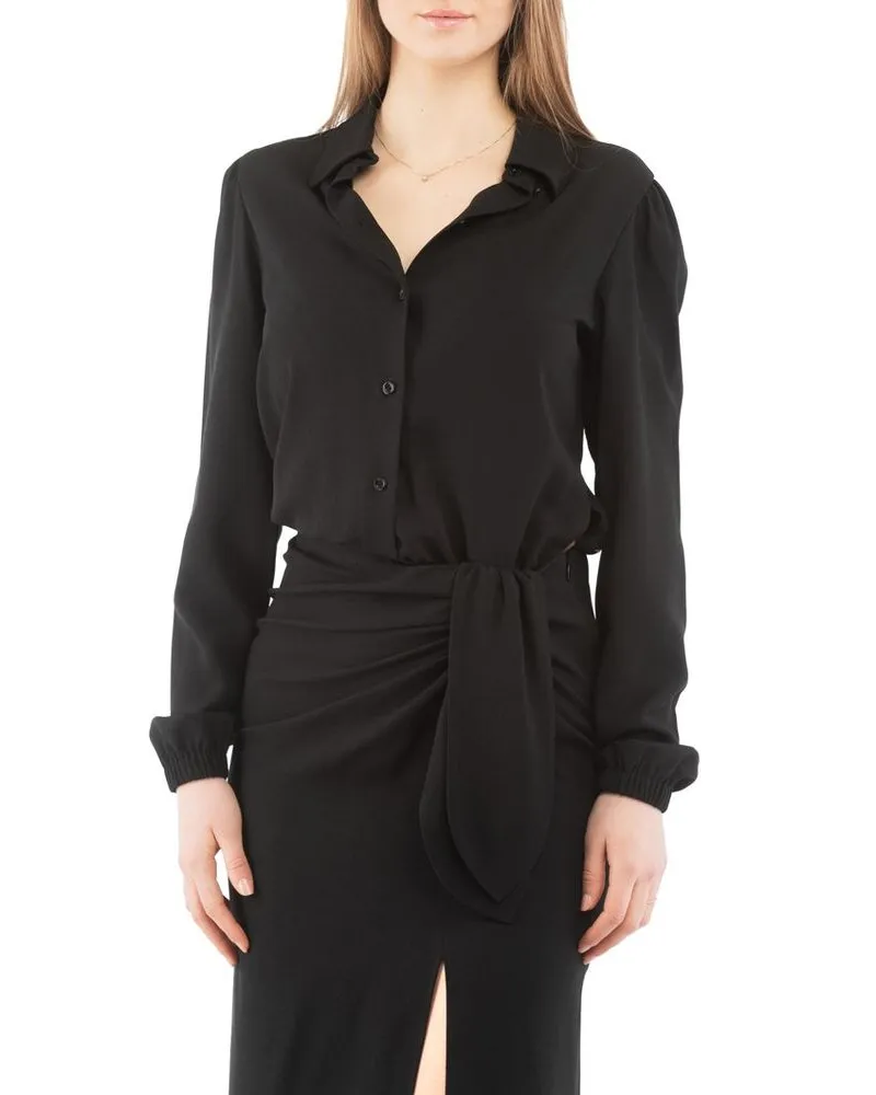 Moschino Women's Black Marabou Casual Dress Black