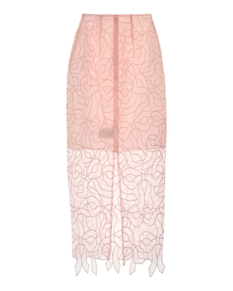 Cecilie Bahnsen Women's Pink Organza Skirt Blushpink Gonne Pink