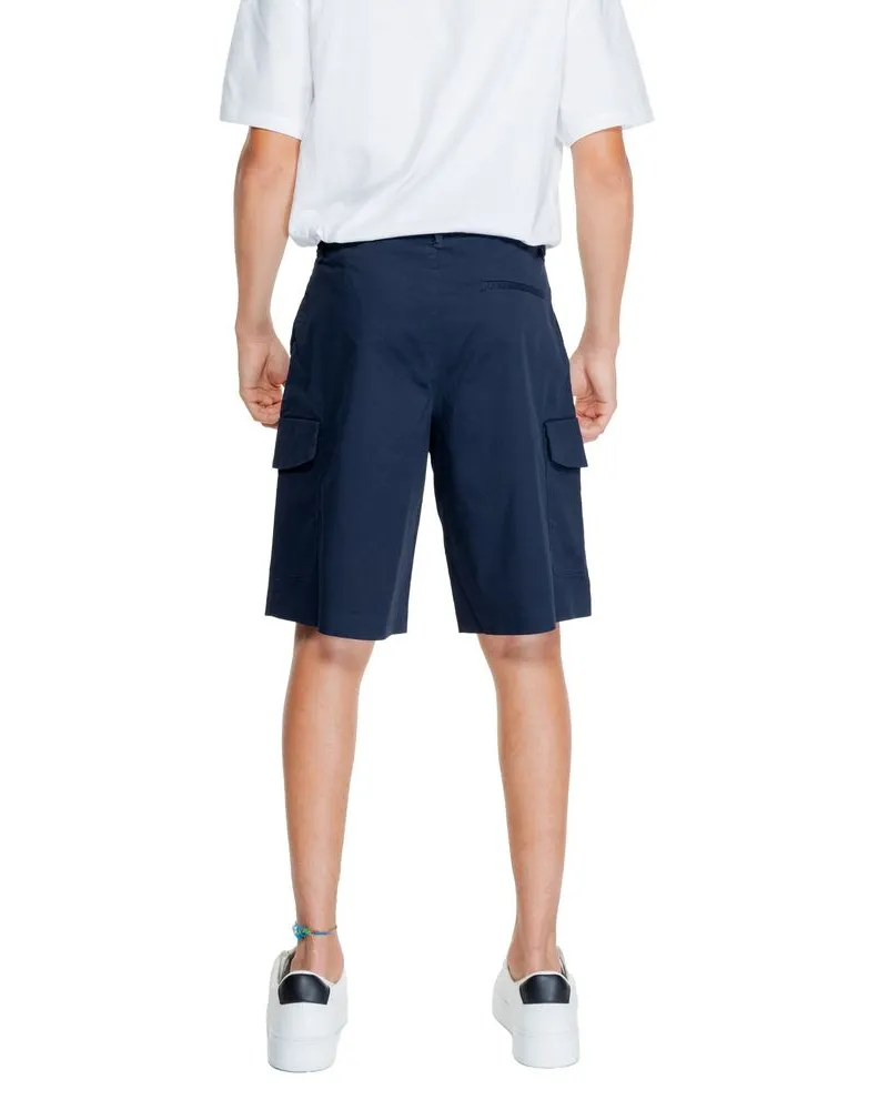 Armani Exchange Cotton Bermuda Shorts — Blue Blue