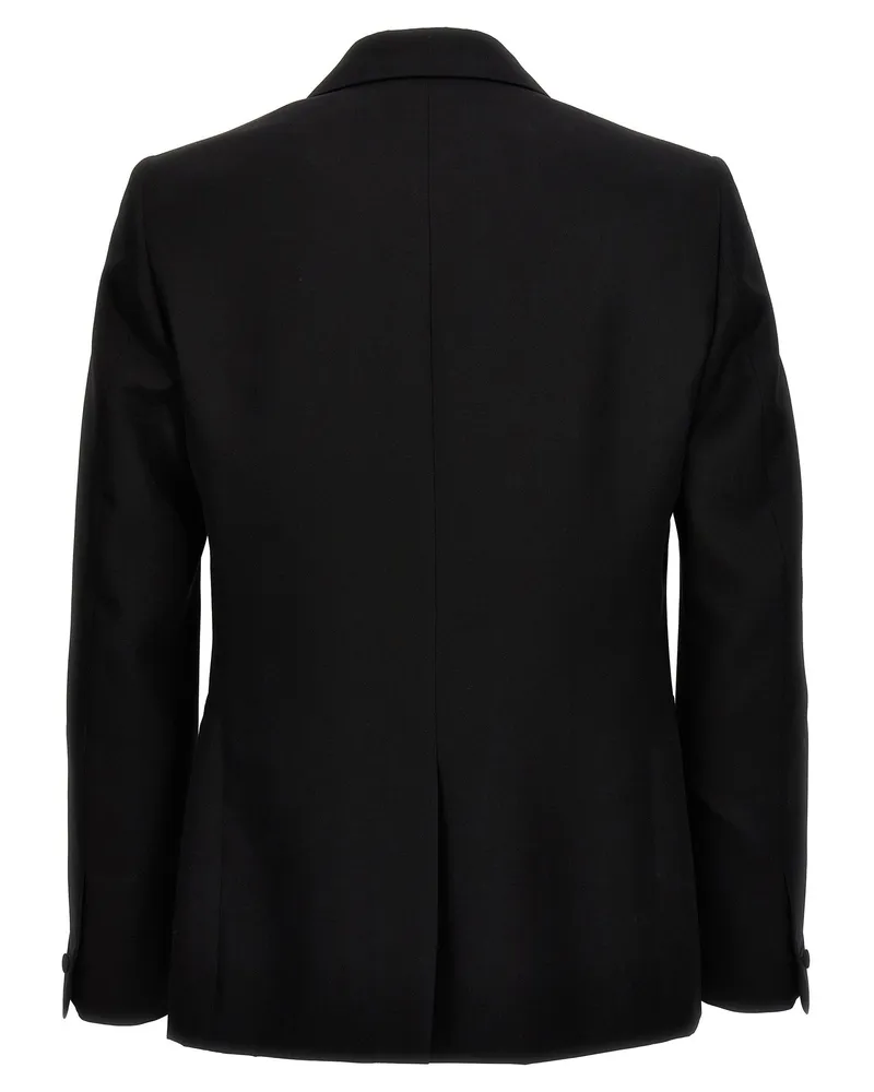 Givenchy Peak Lapel Wool Blazer — Black Black