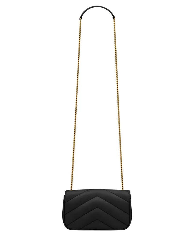 Saint Laurent Loulou Shoulder Bag — Black Black
