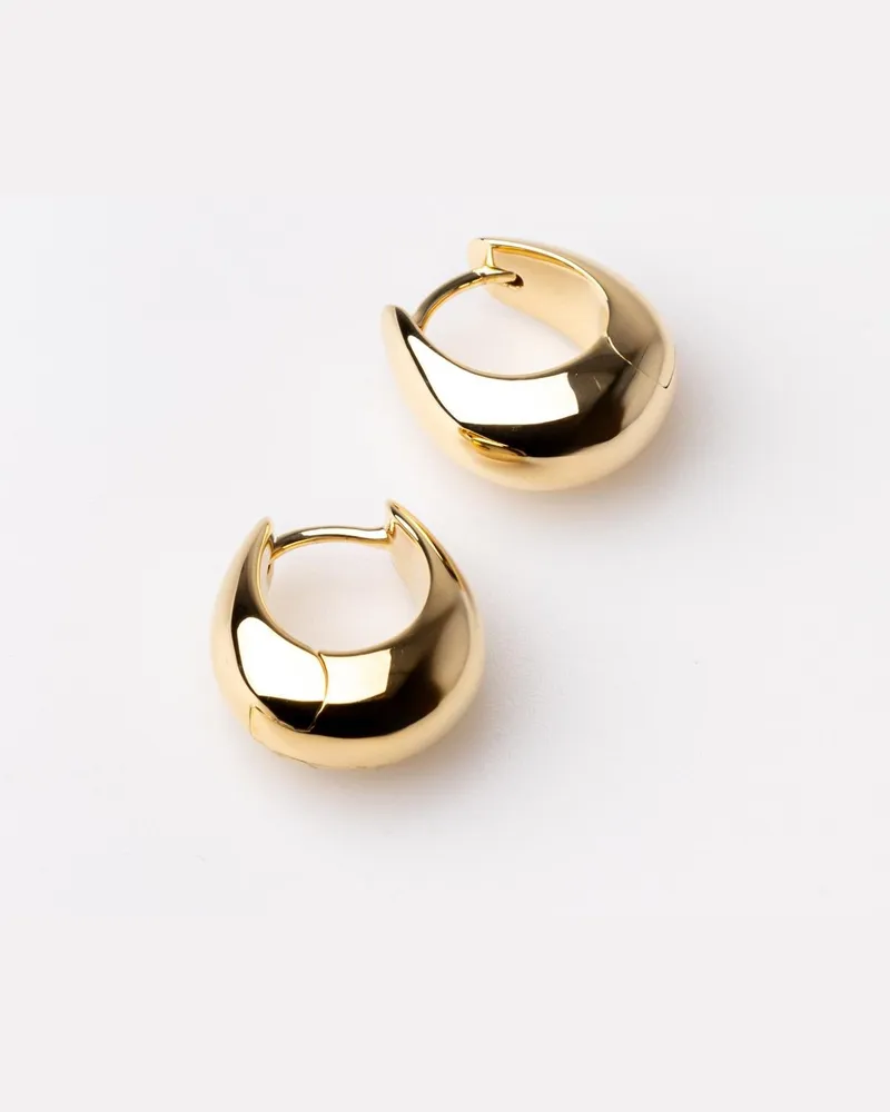 Tom Wood Ice Hoops — Gold Gold