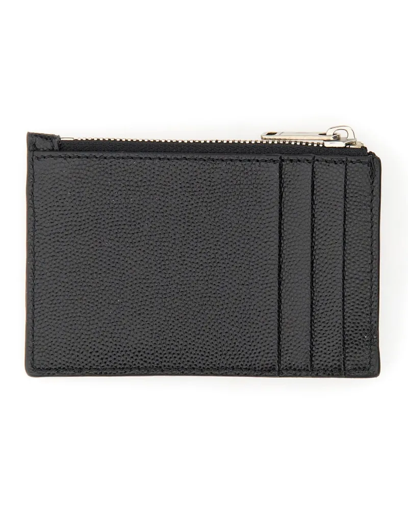 Palm Angels Leather Card Case — Black Black