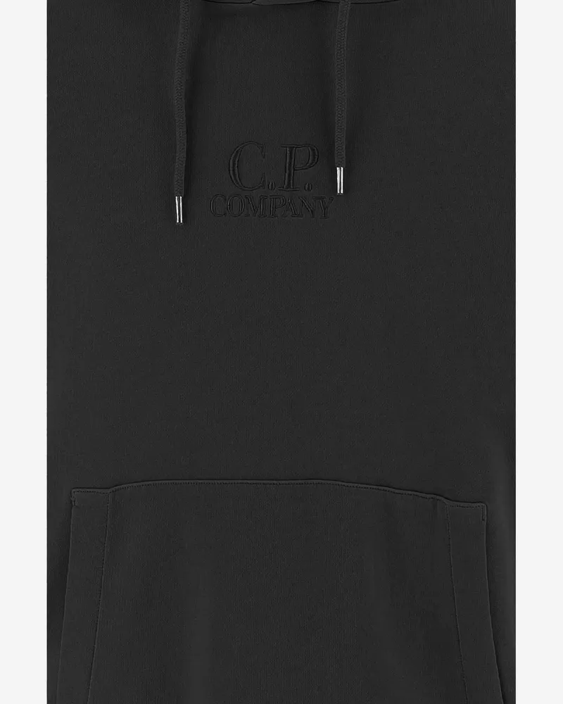 C.P. Company Men's Cotton Sweatshirt With Logo Black Sweatshirts Sweater Black