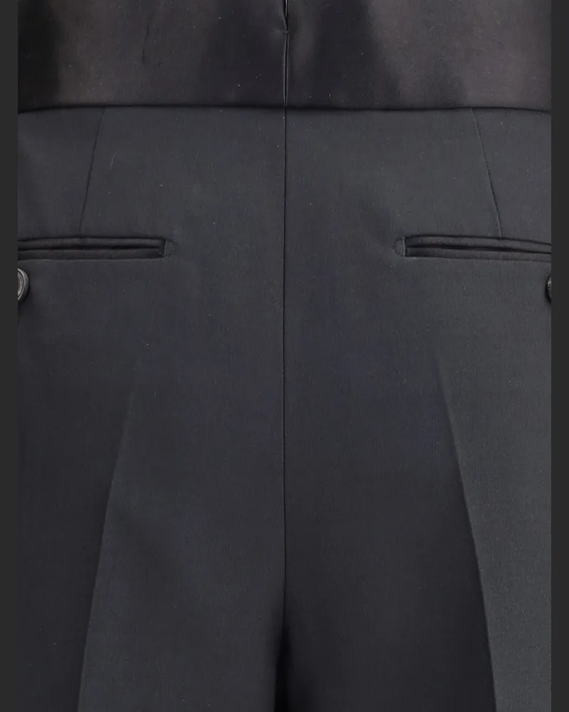 Tom Ford Women's Wool And Silk Pants Black Trousers Black