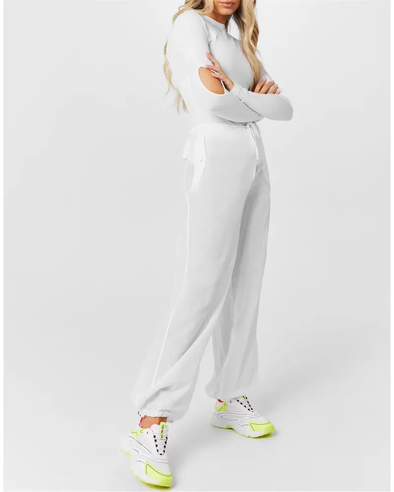 Moschino Women's Sporty Mix Sneakers White Leather White