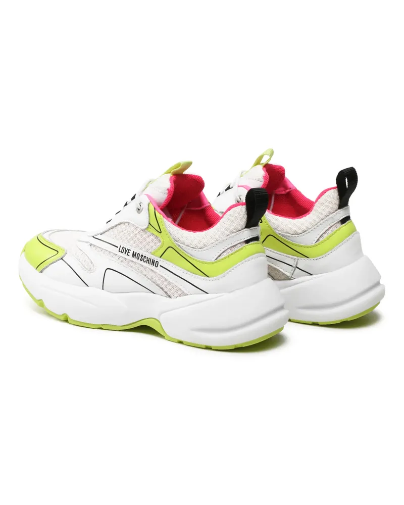 Moschino Women's Sporty Mix Sneakers White Leather White