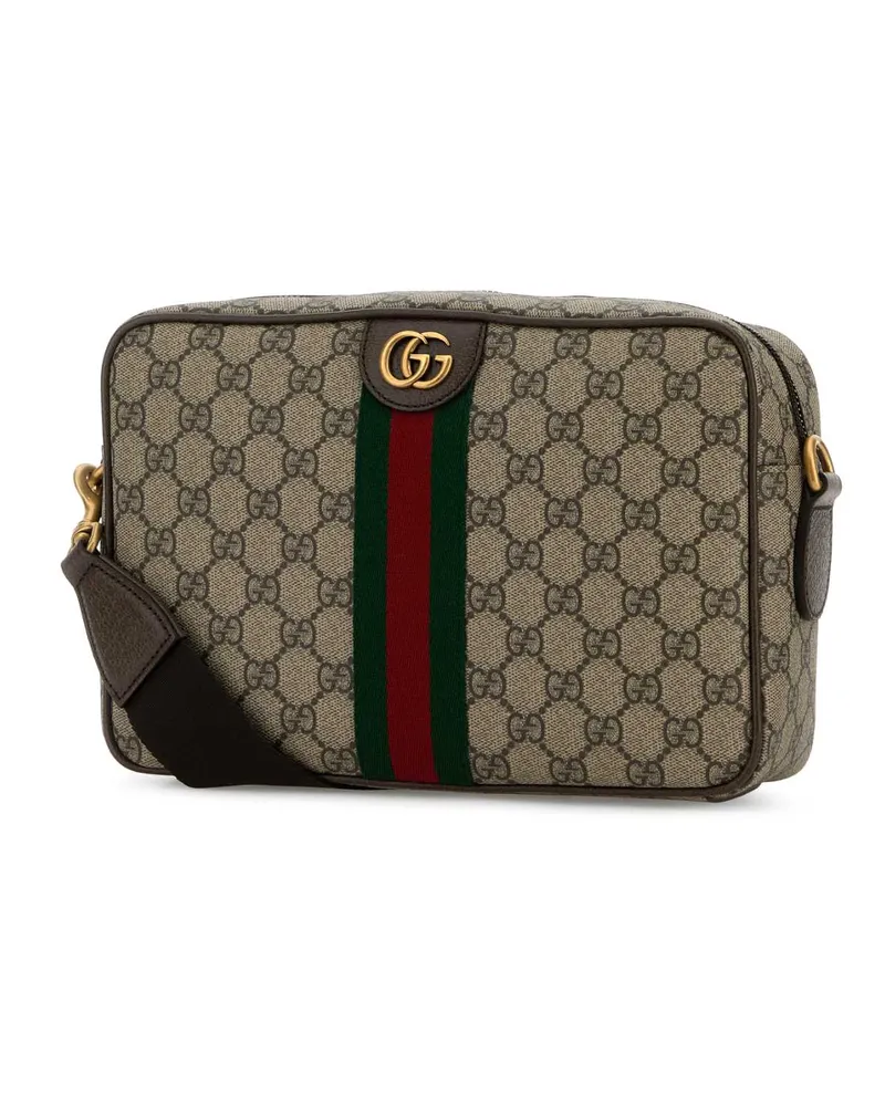 Gucci Men's Printed Canvas Crossbody Bag Oldbenacvrvna T Polyurethane Polyamide Borse A Tracolla Beige