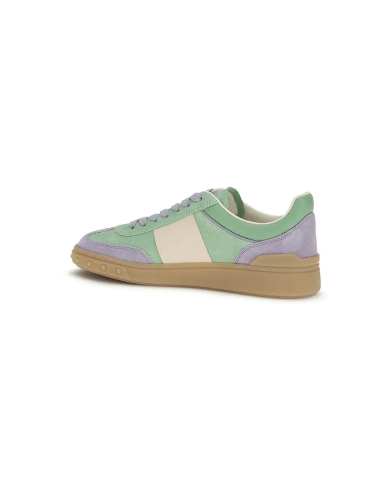 Valentino Garavani Women's Multicolor Calf Leather Bos Taurus Low Top Sneakers Multicolor