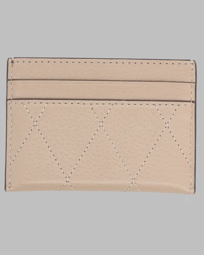 Tory Burch Charlie Card Case — Beige Beige