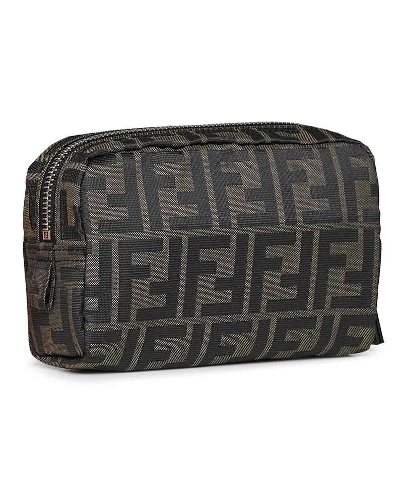 Fendi FF Zucca Canvas Pouch — Brown Brown