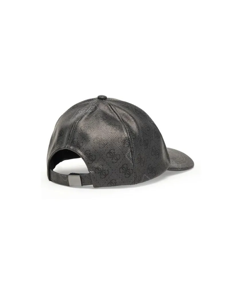 Guess Men's Baseball Cap Black-White Polyester Accessories - Caps Black/white Black