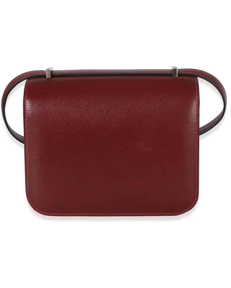 Hermès Men's Rouge H Box Constance 18 Phw Red Leather Handbag Bag Red