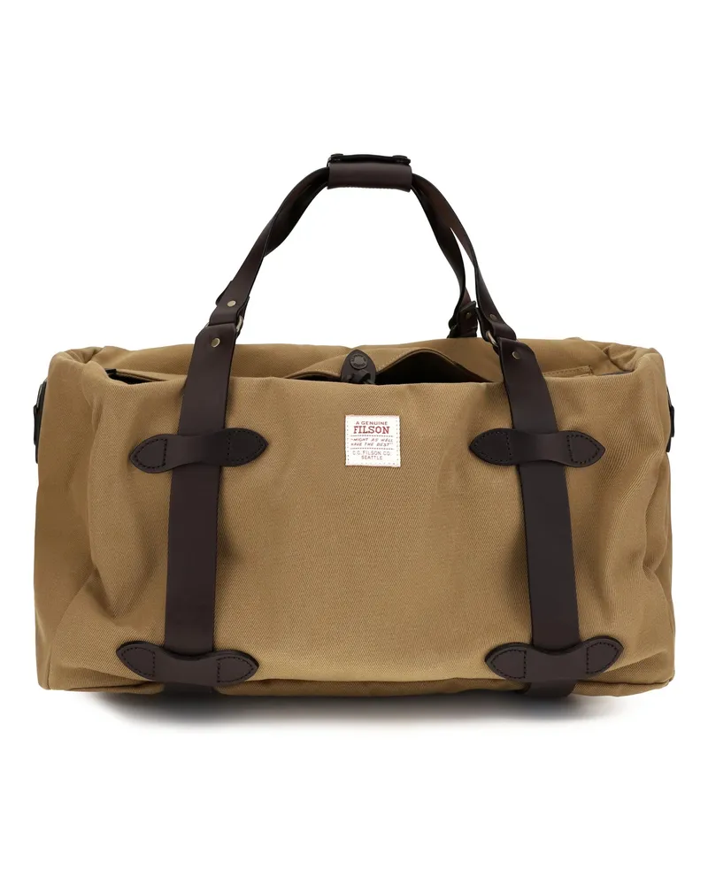 Filson Men's Travel Bag Rugged Twill Tan Cotton Shoulder Tan