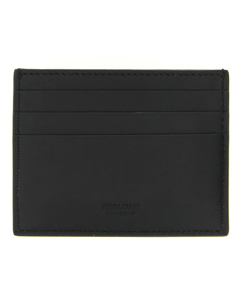 Ferragamo Gancini Card Case — Black Black
