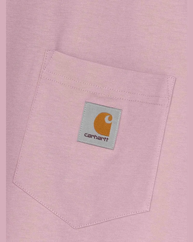Carhartt WIP Men's Cotton T-Shirt Pink Single Jersey T-Shirts And Polos Pink