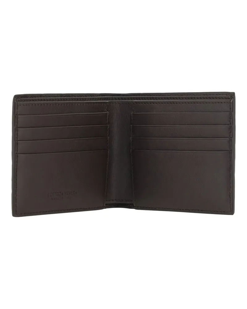 Bottega Veneta Men's Iconic Intrecciato Wallet Fondant Silver Leather Umbrellas Silver