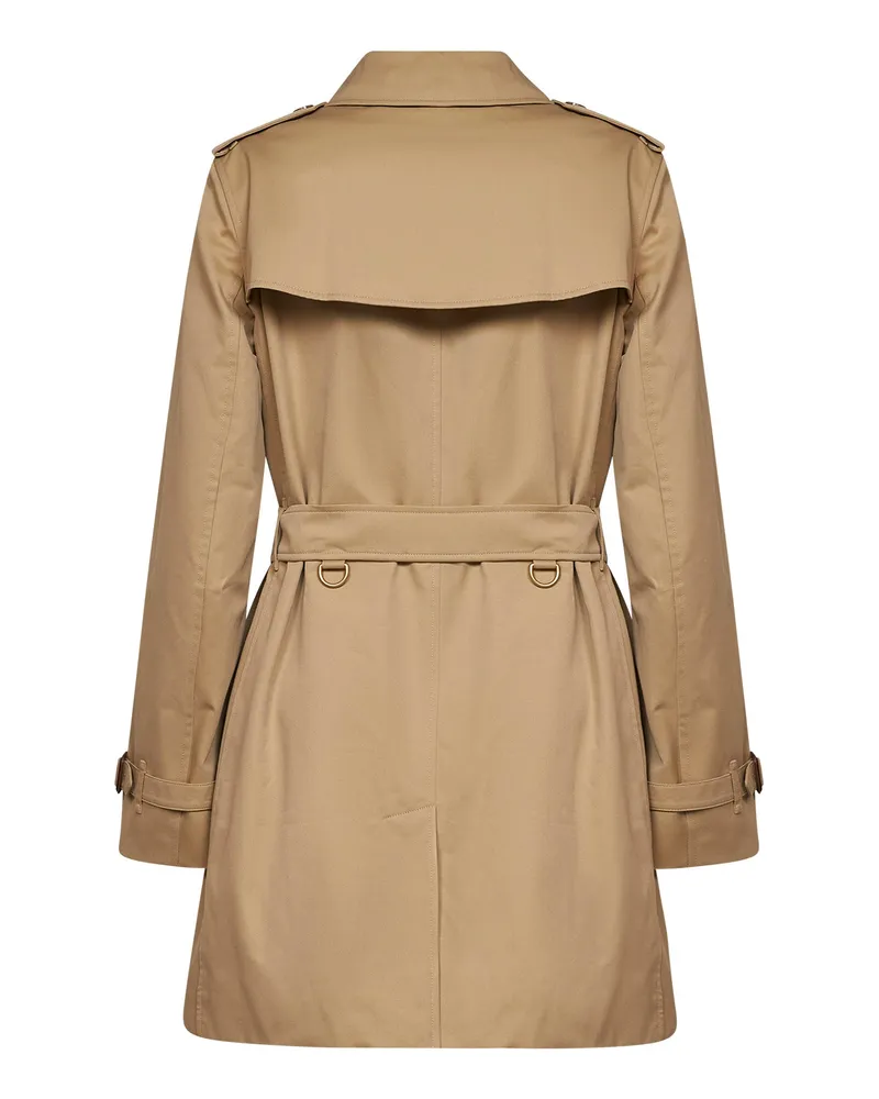 Burberry Women's Trench Coat Kensington Honey Beige Cotton & Raincoats Beige