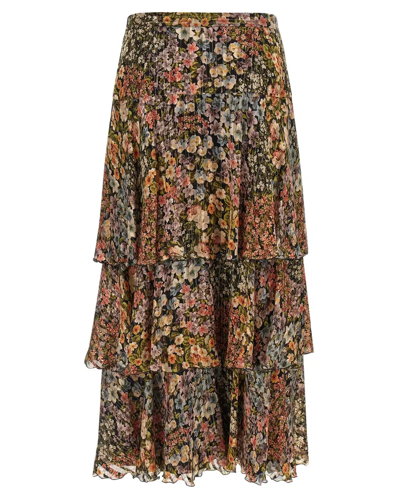 Valentino Garavani Women's Multicolor Silk Midi Skirt Multicolor