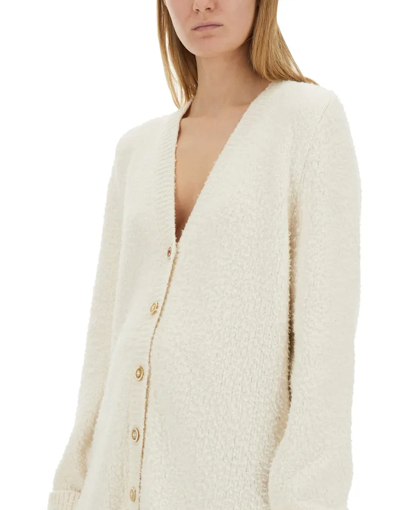 Maison Margiela Oversized Cotton Cardigan — White White