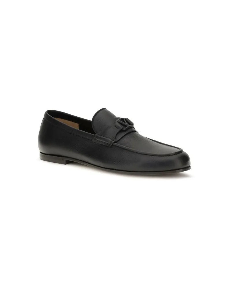 Valentino Garavani Men's Black Deer Slip-On Loafers Black