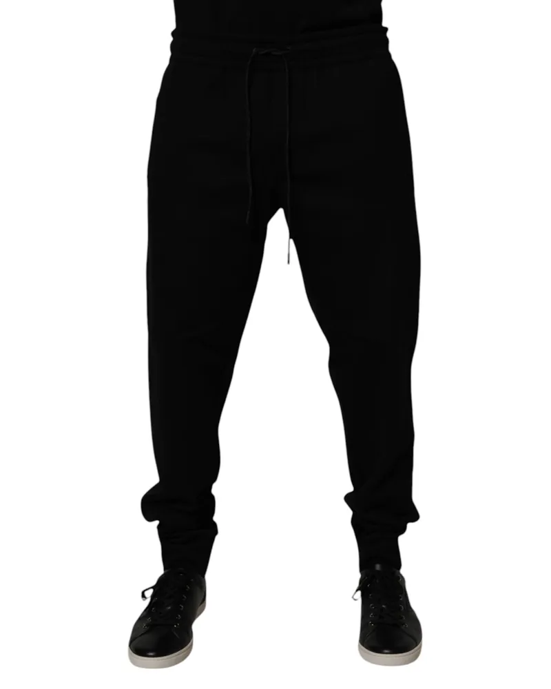 Dolce & Gabbana Men's Black Cotton Blend Jogger Sweatpants Pants Nylon Black