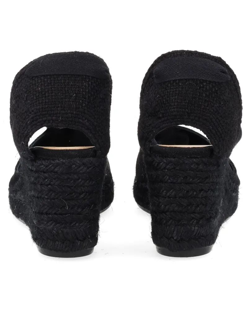 Castañer Organic Cotton Espadrille Flat — Black 