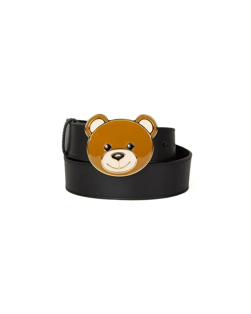 Moschino Women's Belt Black Leather Accessories Black