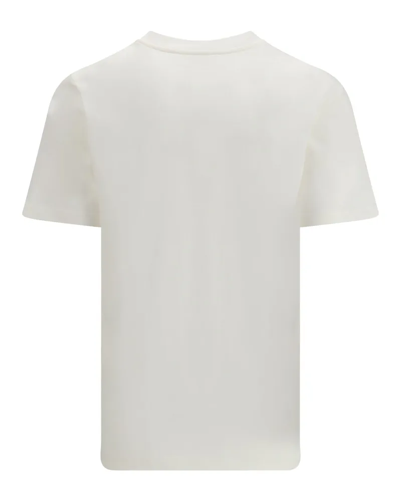 Jil Sander Women's Short-Sleeved T-Shirt With Printed Logo Porcelain Cotton T-Shirts And Polos White