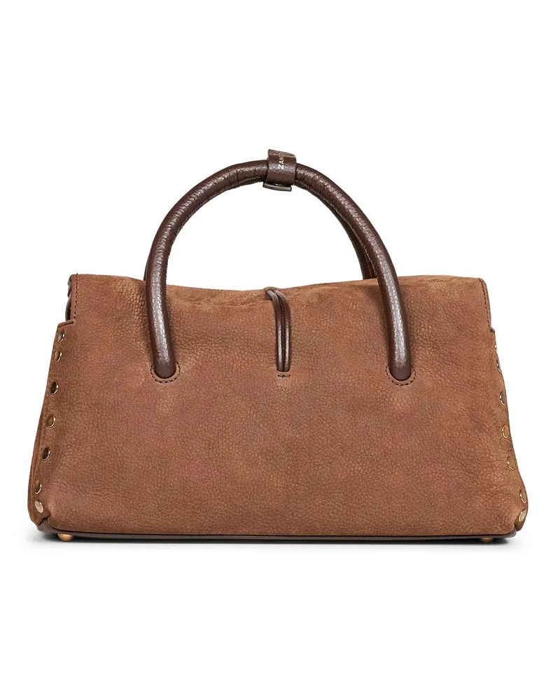 Zanellato Women's Handbag Dotta Small Brown Bovine Leather Handbags Hand Bags Brown