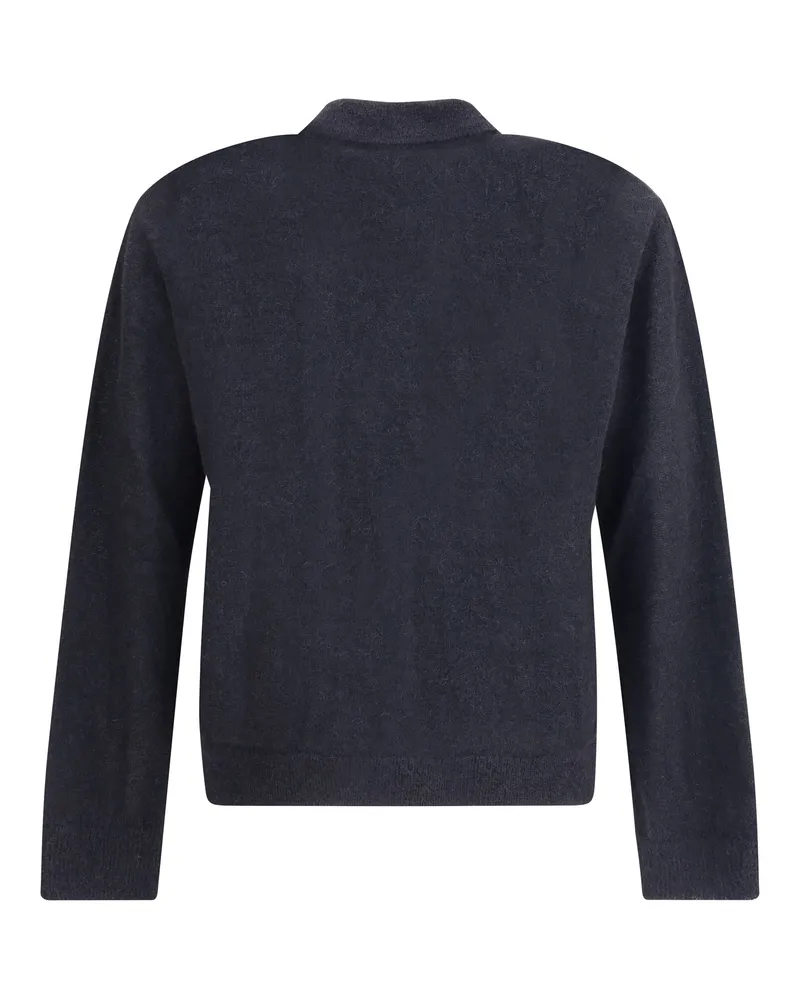 Our Legacy Men's Alpaca Cardigan Black Fuzzy Sweater Black