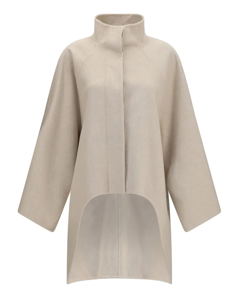 Alaïa Women's Coat Double-Face Cashmere Beige Beige