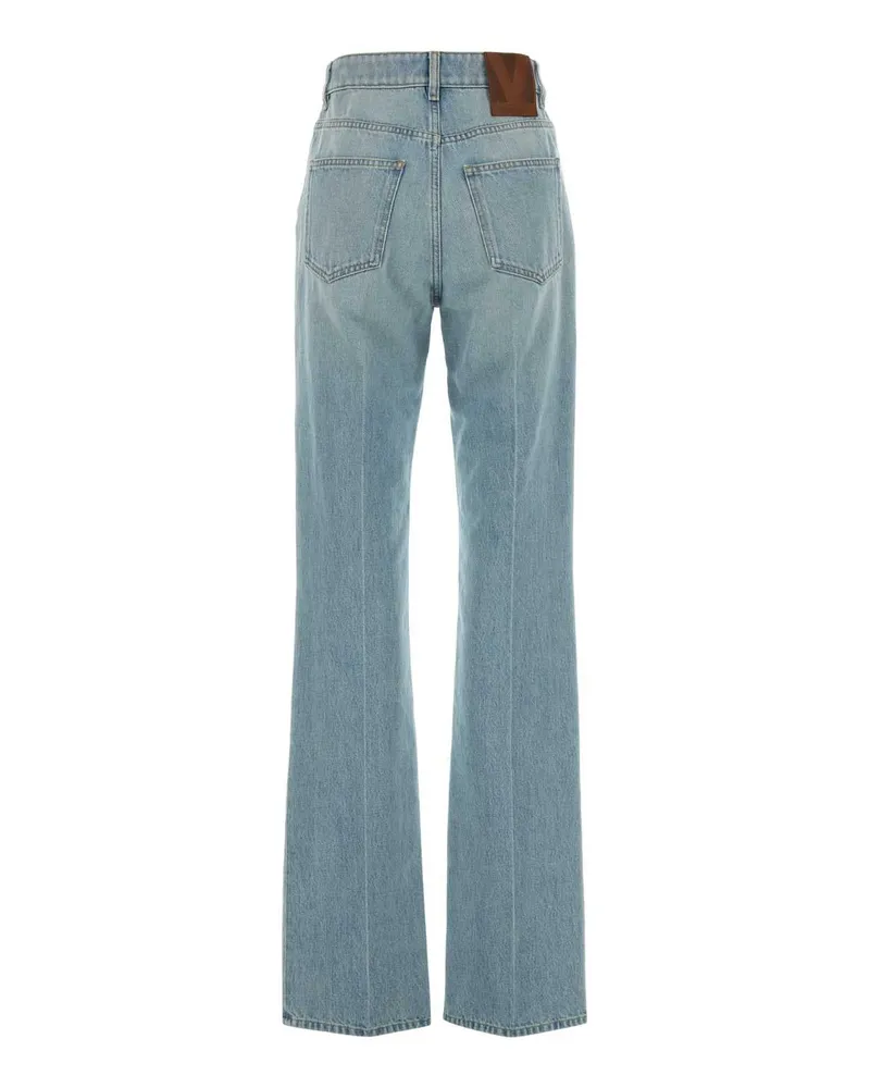 Valentino Garavani Denimlavdirtybluchiaro Exterior: Cotton Pantaloni Trousers Blue