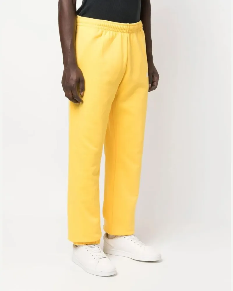 Jacquemus Men Le Jogging Logo Sweatpants Yellow Clothing > Pants Yellow